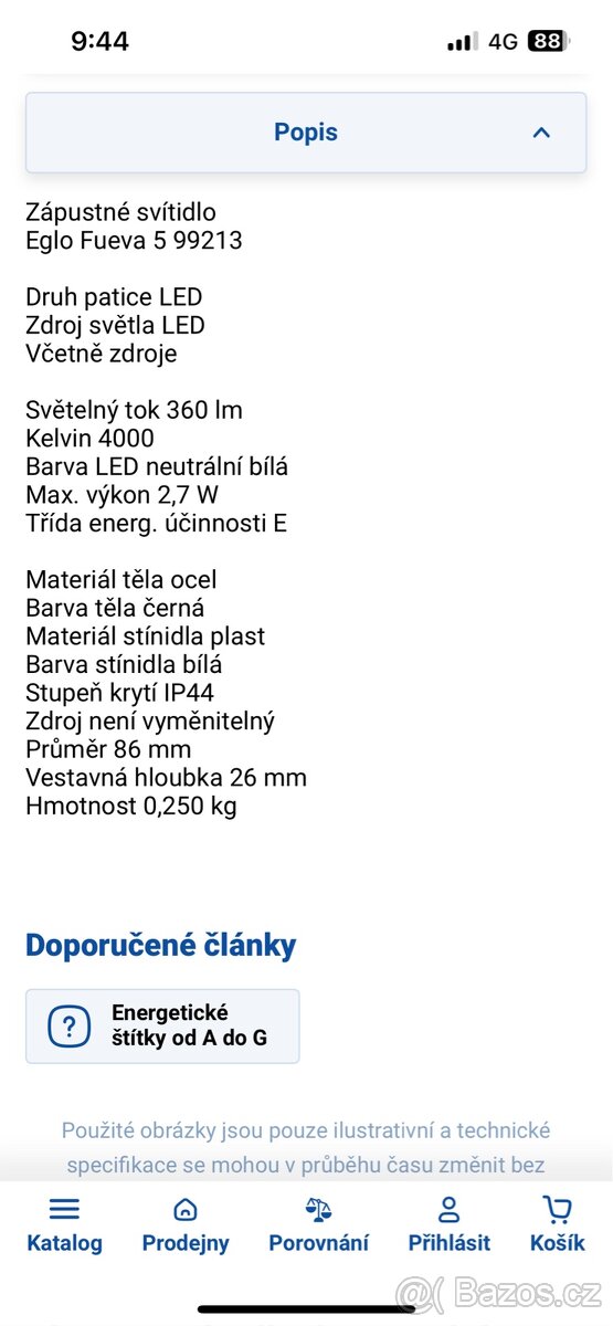 Vestavná led světla Eglo - 4