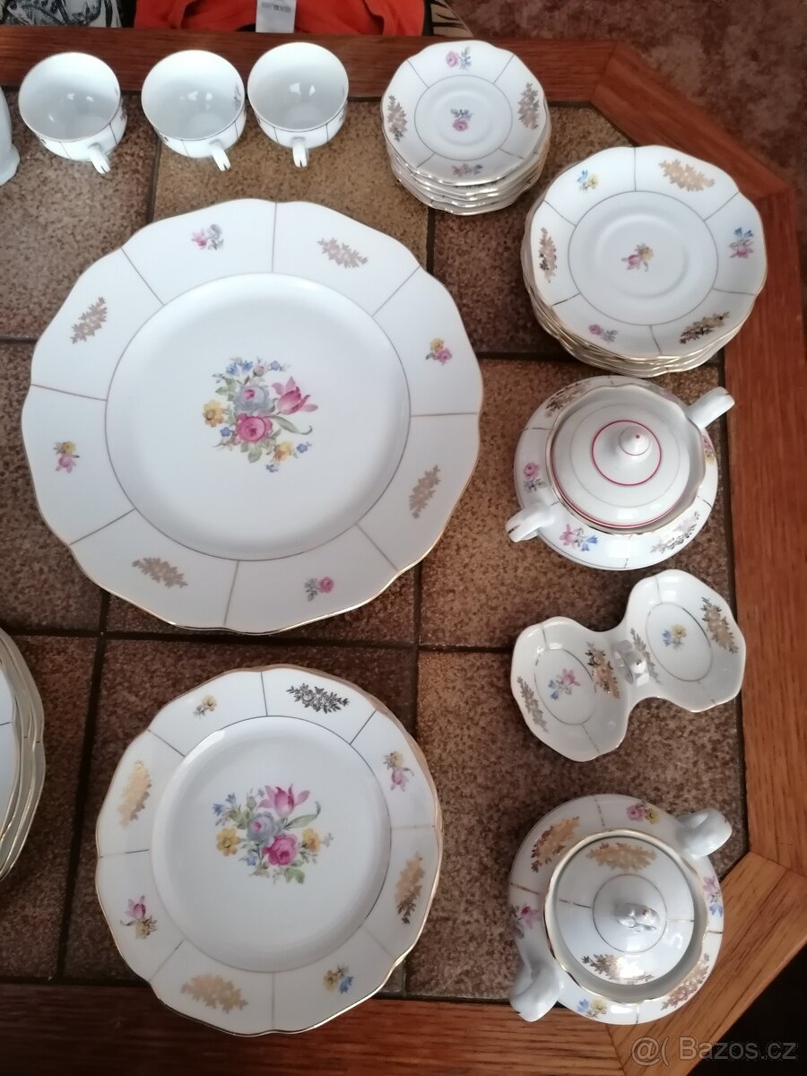 Starožitná velká porcelánová souprava - 4