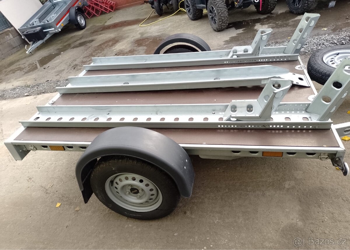 Půjčovna nonstop- přívěsný vozík VAAP na přepravu motorek - 4