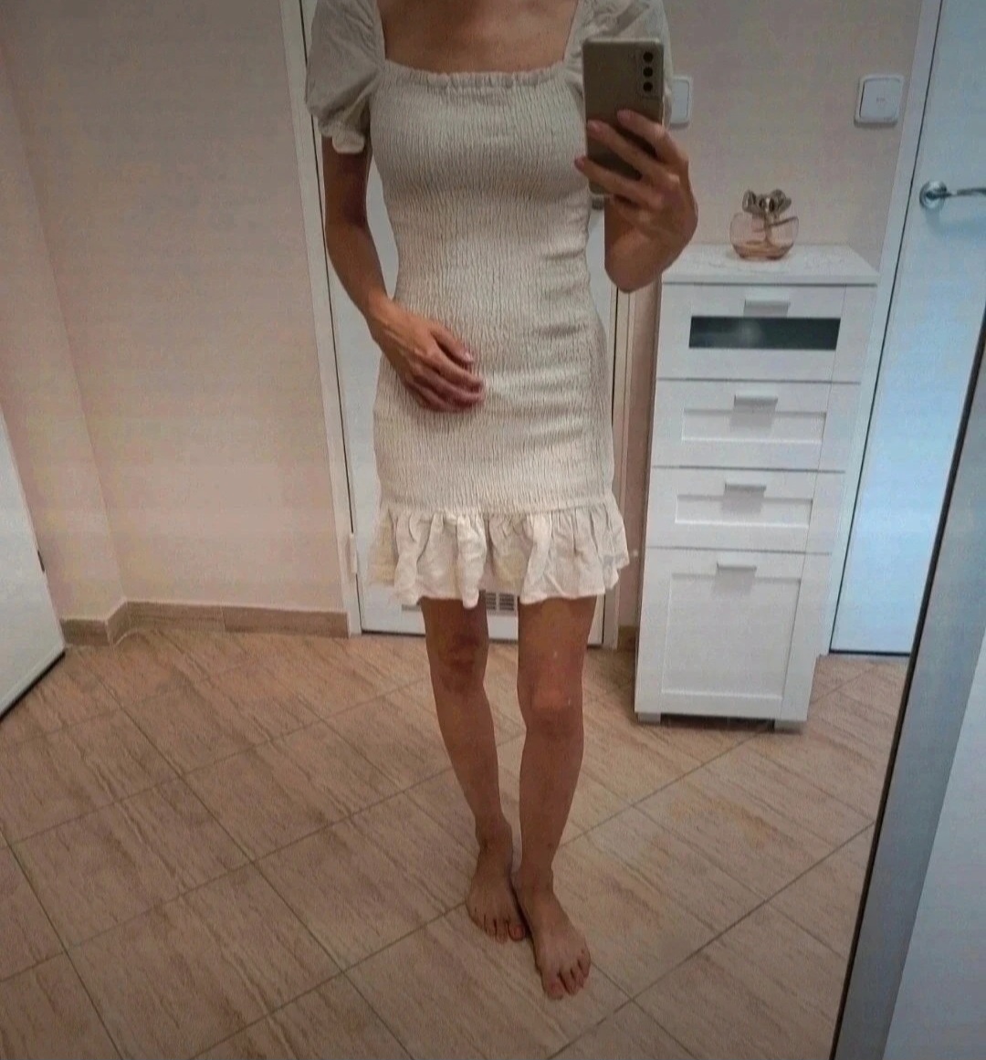 Běžové šaty Stradivarius, vel. XS - 4