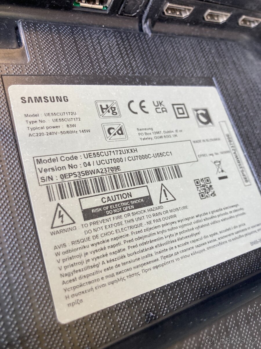 4K LED Smart Televize Samsung UE55CU7172 - 138 cm - Wifi -T2 - 4