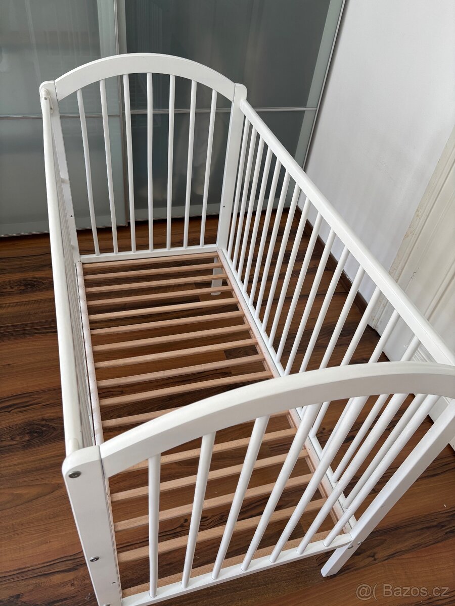 Dětská postýlka bíla dub - 120 x 60 cm - 4