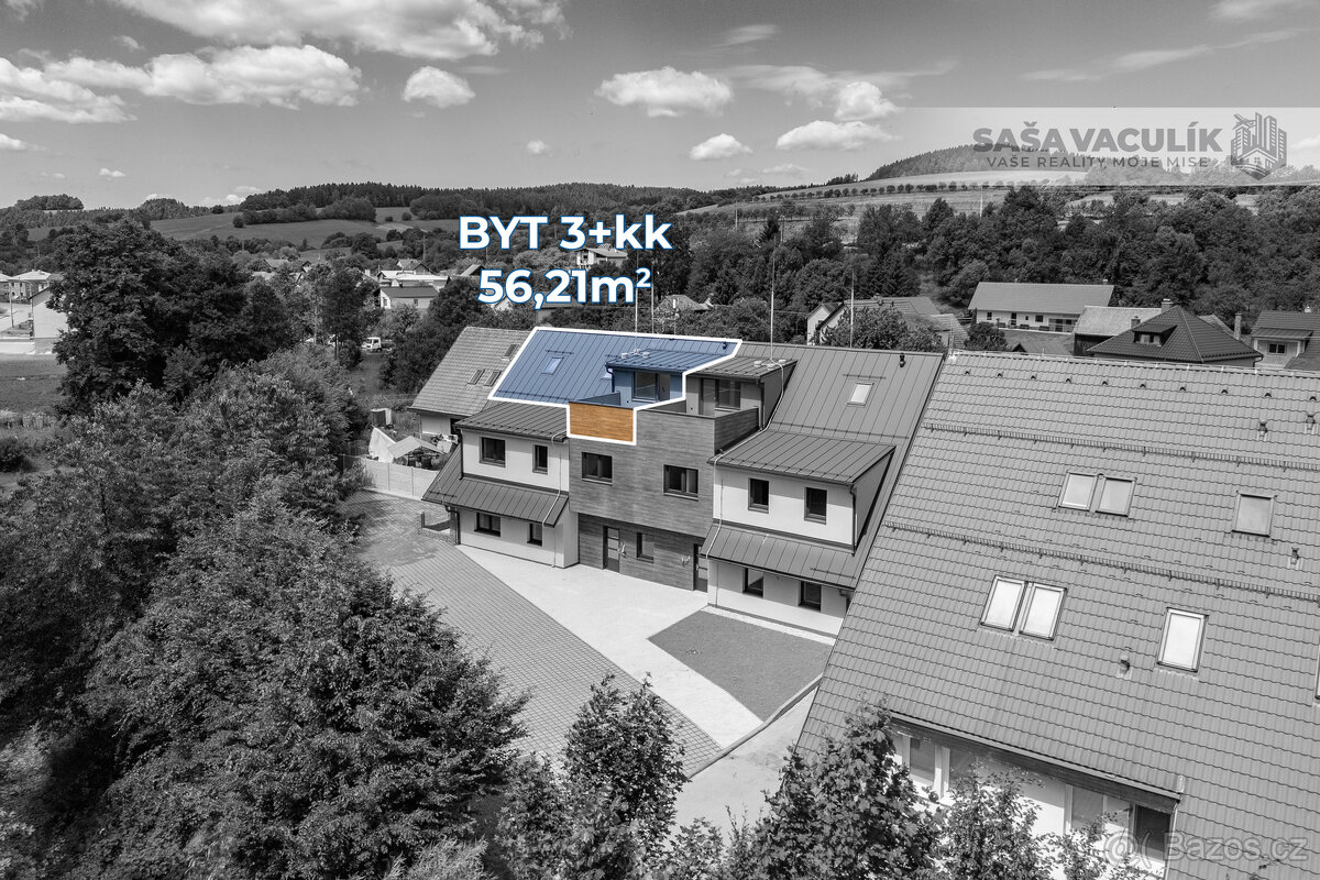 Prodej, podkrovní byt 3+kk, 56 m², Francova Lhota, okr. Vset - 4
