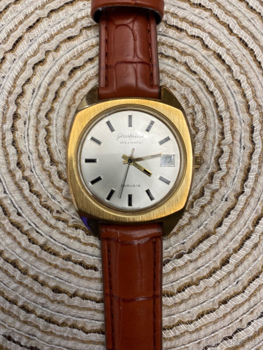 Hodinky GLASHÜTTE spezimatic pozlacené - 4