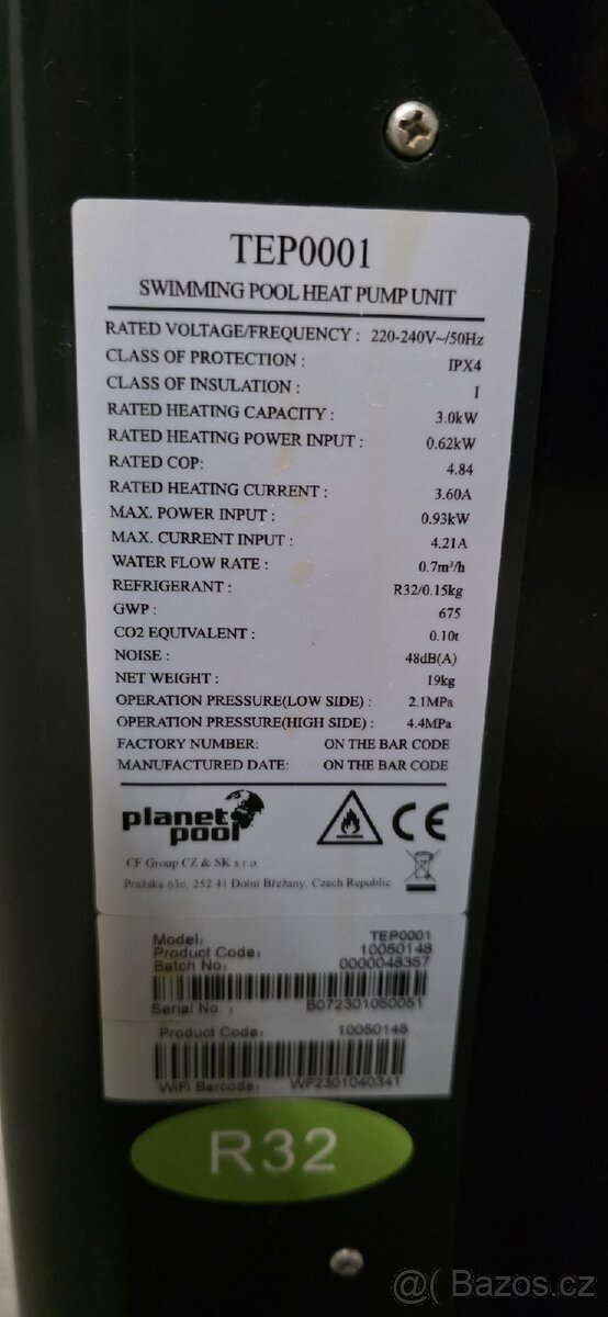 Tepelné čerpadlo Planet Pool 3kw - 4