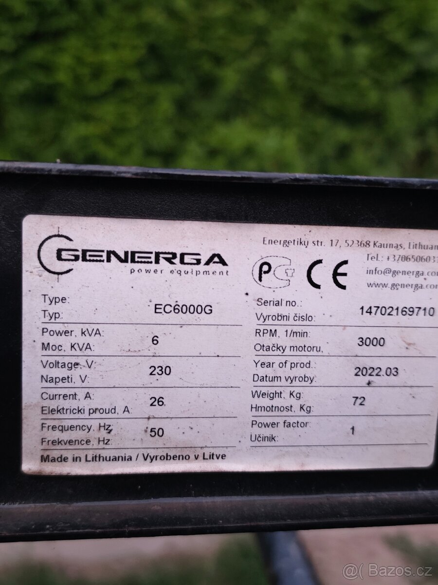 Elektrocentrála EC6000G - 4