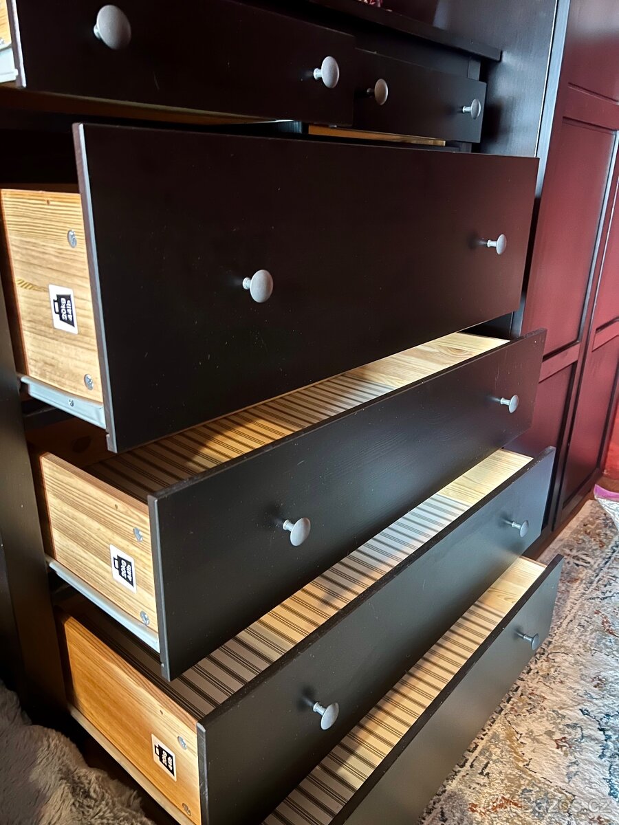 Komoda HEMNES z Ikei 2x černá - 4