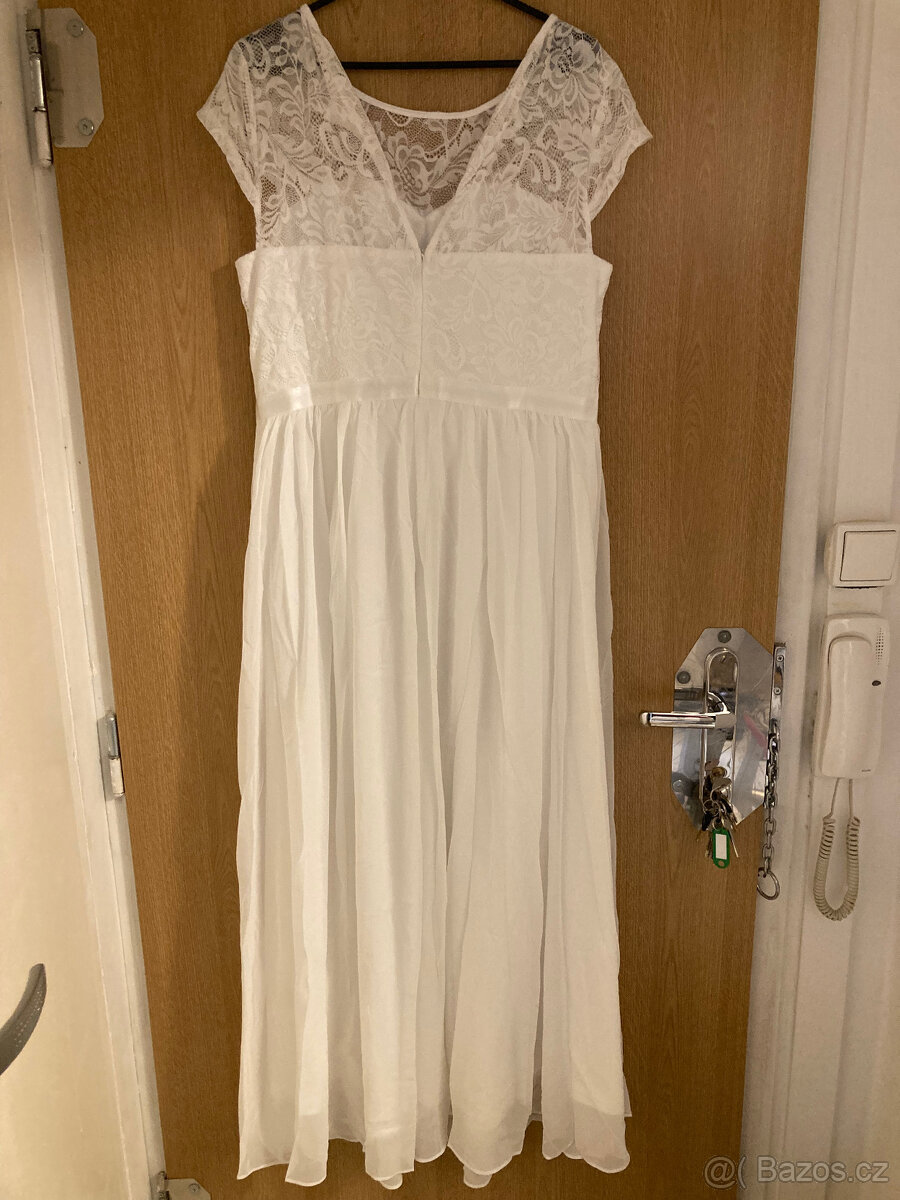 bílé svatební šaty vel 40 - 4