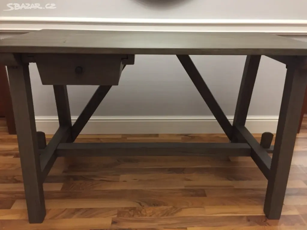 Rustikální masivní psací stůl, výrobce Loberon - 4