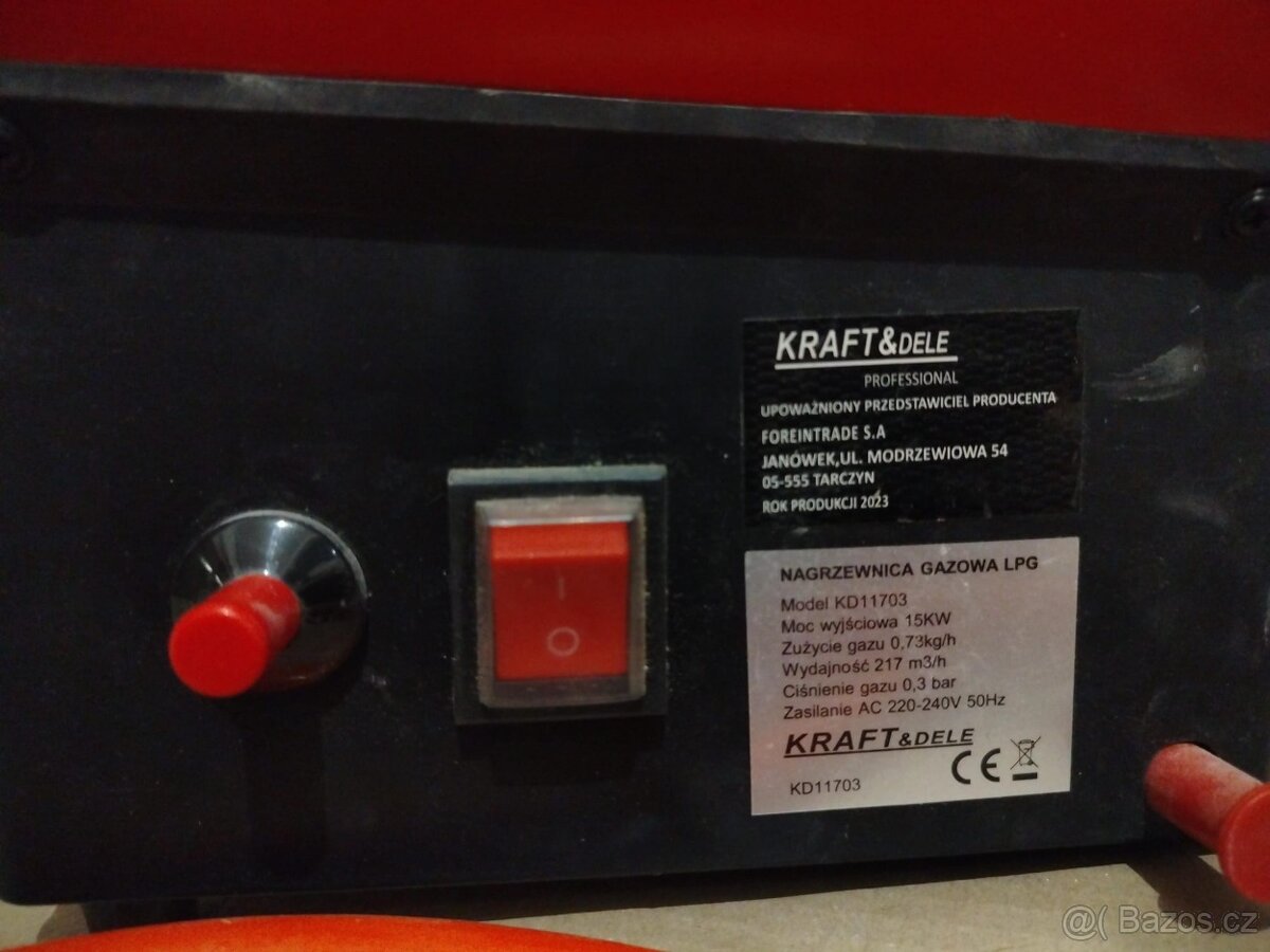 Plynové topení, plynový ohřívač 15kW + reduktor - 4