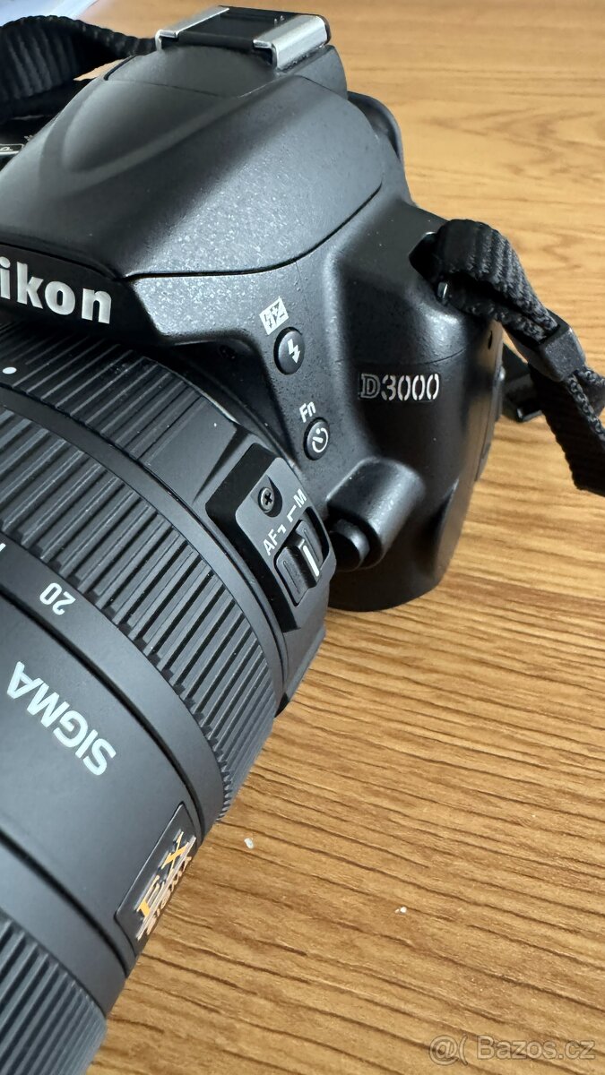 Nikon D3000 vč. objektivu 18-55mm VR + 55-200mm VR + 10-20mm - 4