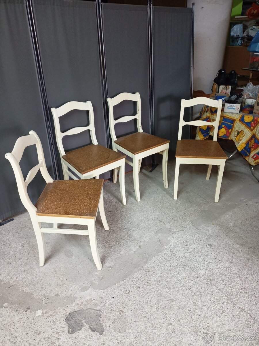 Prodám 4 x hezké selské židle z masivu - 4