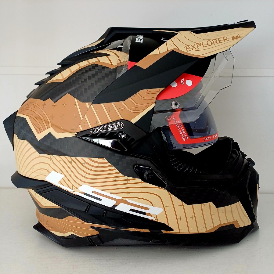 Enduro přilba LS2 Explorer C Trick Carbon - 4