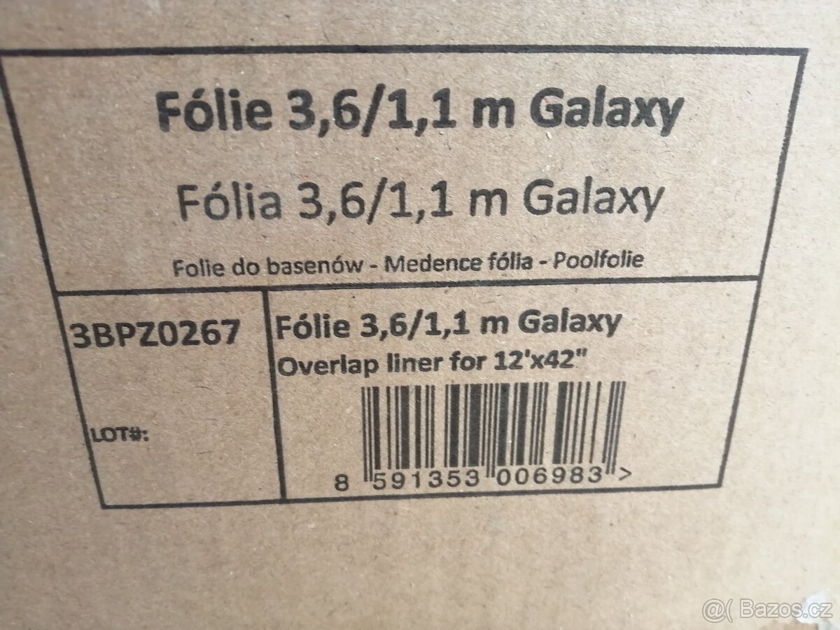 Bazénová folie AZURO GALAXY V6 ovál 5,5x3,7m-Nová - 4