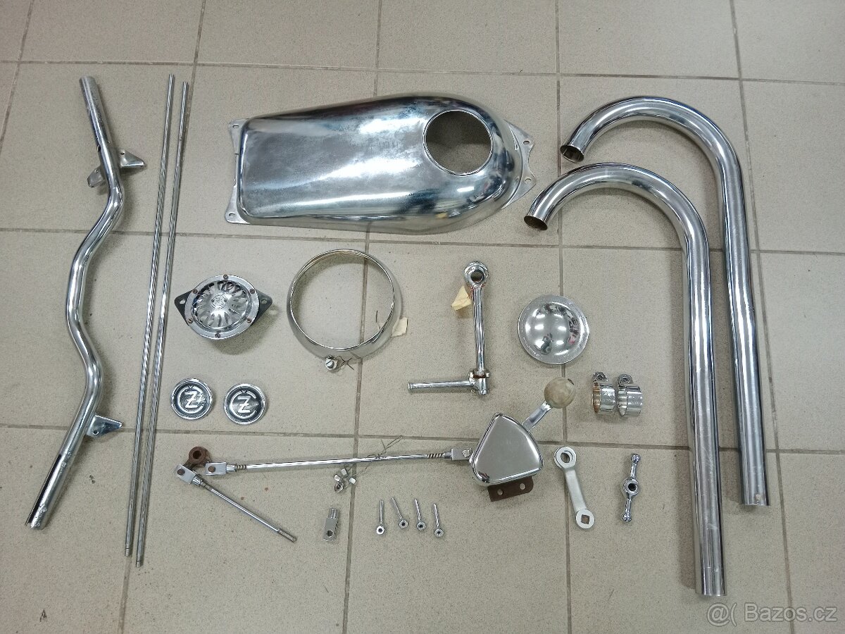 ČZ 250, 175 Předválečná - Originální díly - Nový Chrom - 4