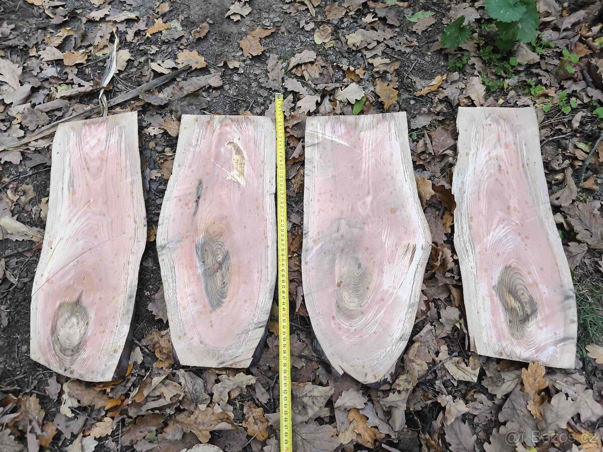 jasanové desky z rozvidlení kmenu, vhodné na mísy, síla 6cm - 4