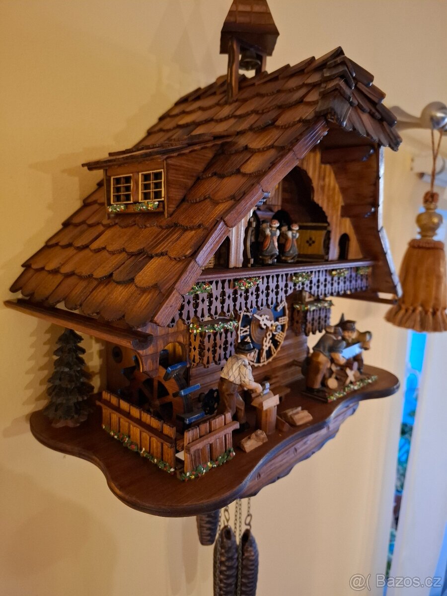 Třizávažove kukačkové hodiny HONES - 4