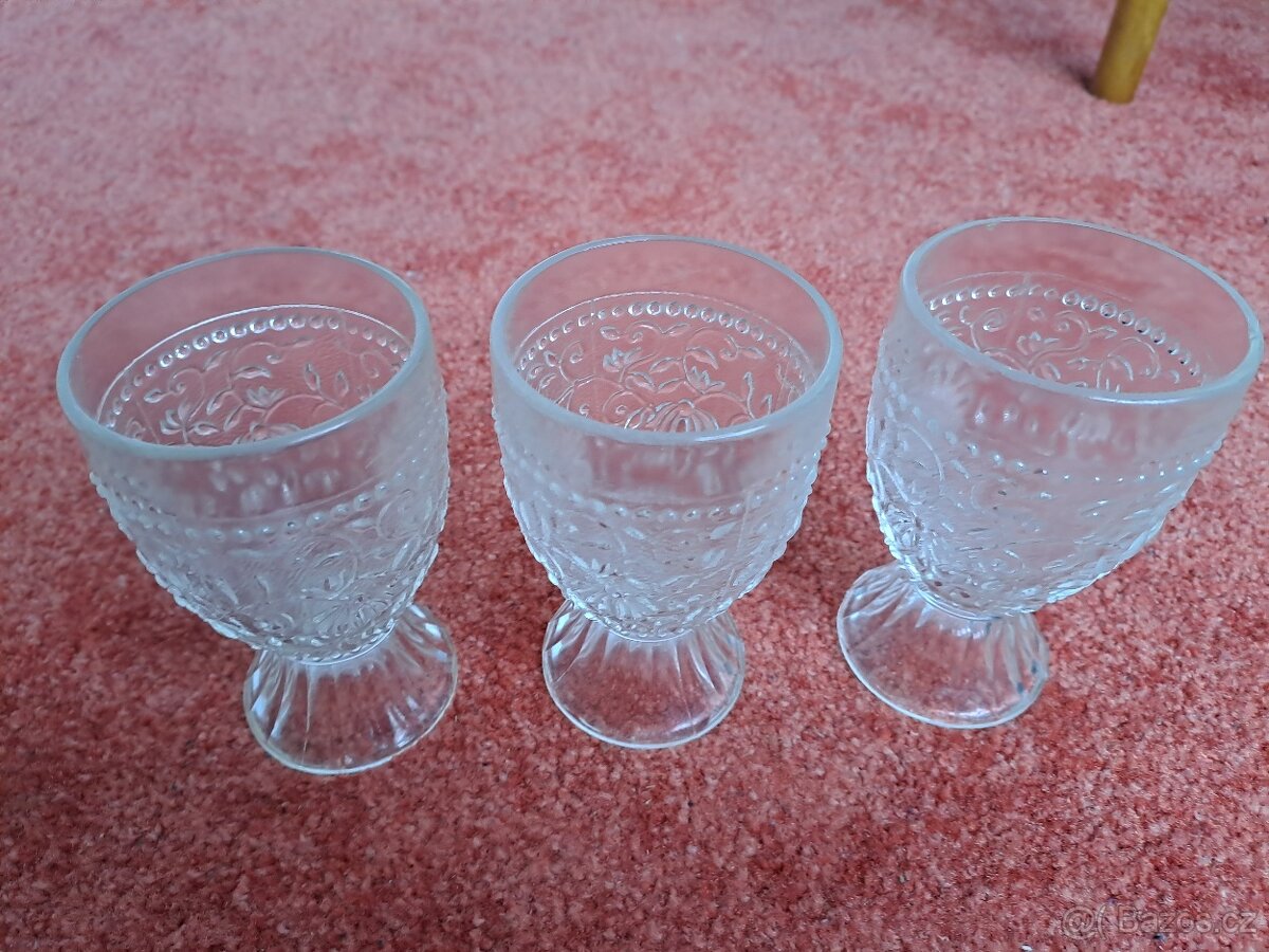Staré skleničky 3 ks. - 4