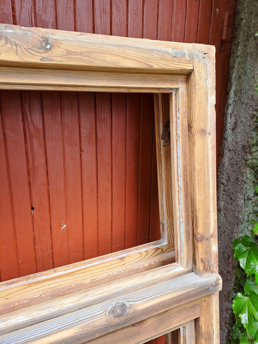 Dřevěné kastlové - špaletové okno 3ks - 4