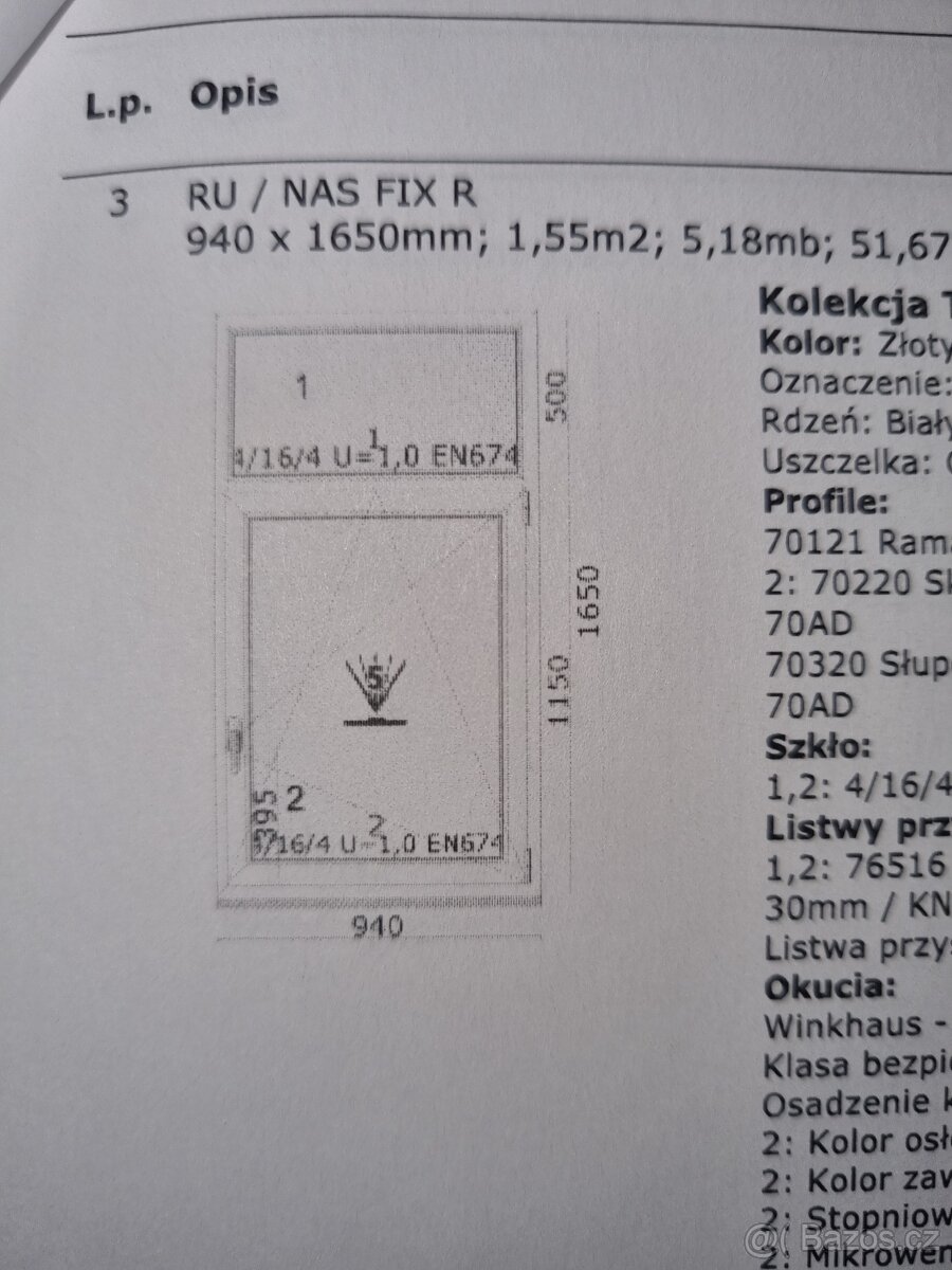 Nová plastová pětikomorová okna 940x1650 mm - 4