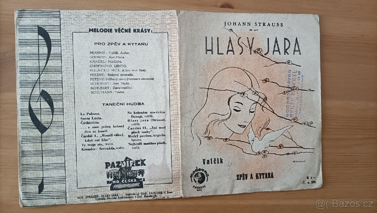 Zpěvník, písničky, retro, hudba, noty - 4