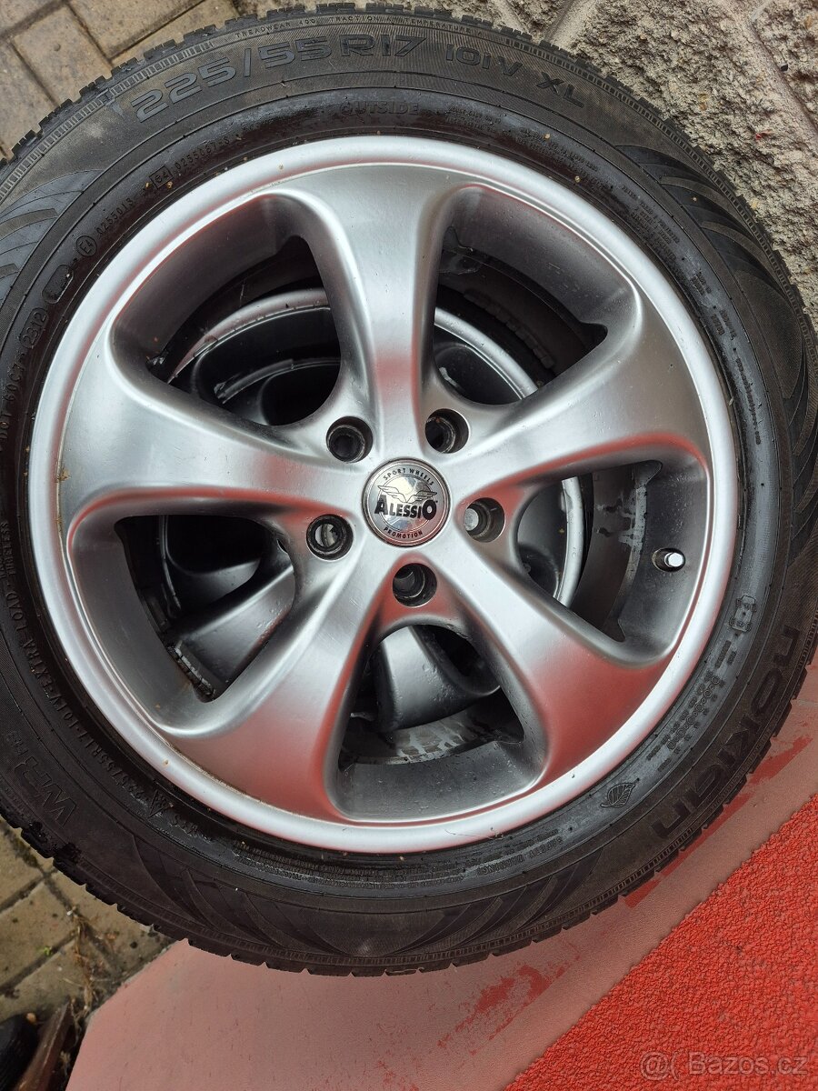 5x114, 3 17" ALESSIO, NOKIAN 225/55/17 - 4