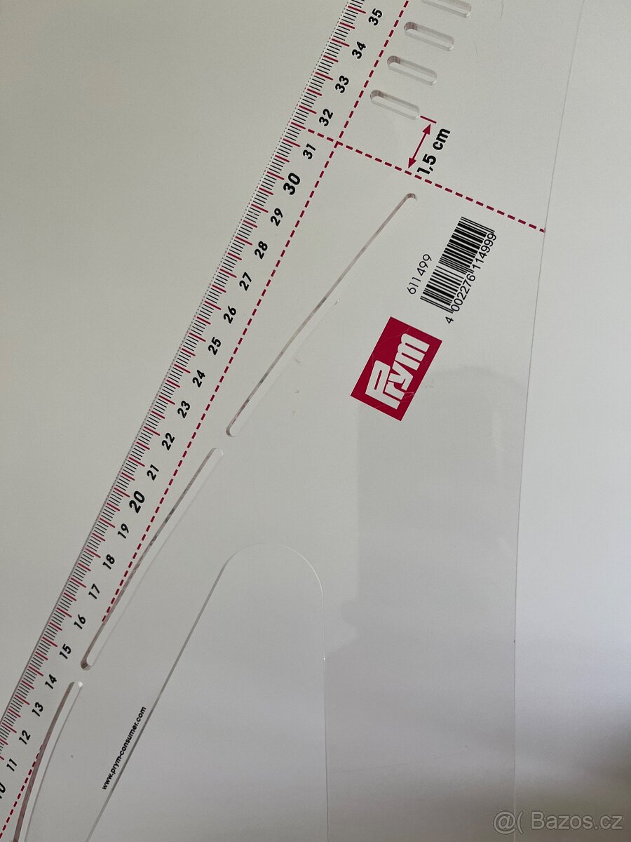 Krejčovský příložník / pravítko Prym délka 60 cm - 4