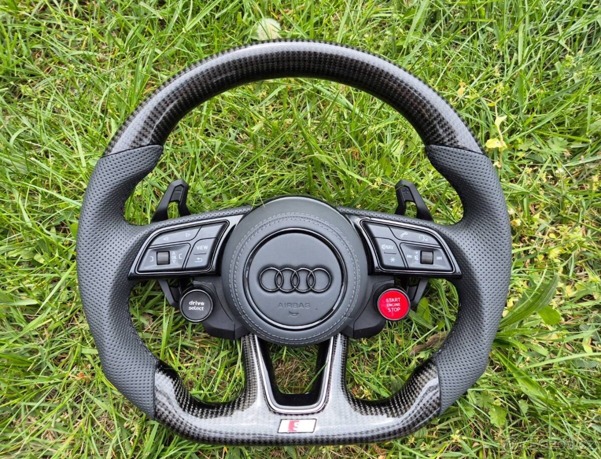 KARBONOVY VOLANT AUDI so ŠTART/STOP DRIVE SELECT - 4