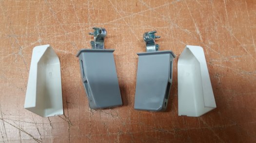 Rektifikační kování kuchyňské linky sada bílá - 4