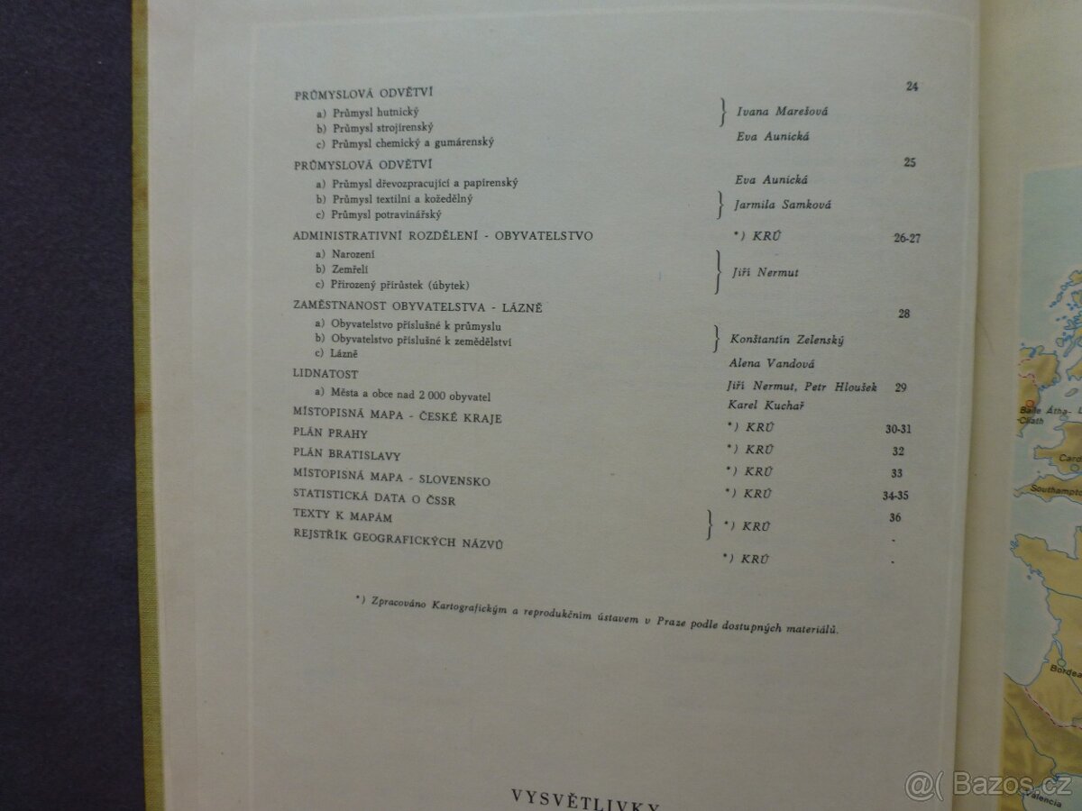 Atlas ČSSR rok 1962 TOP STAV - 4