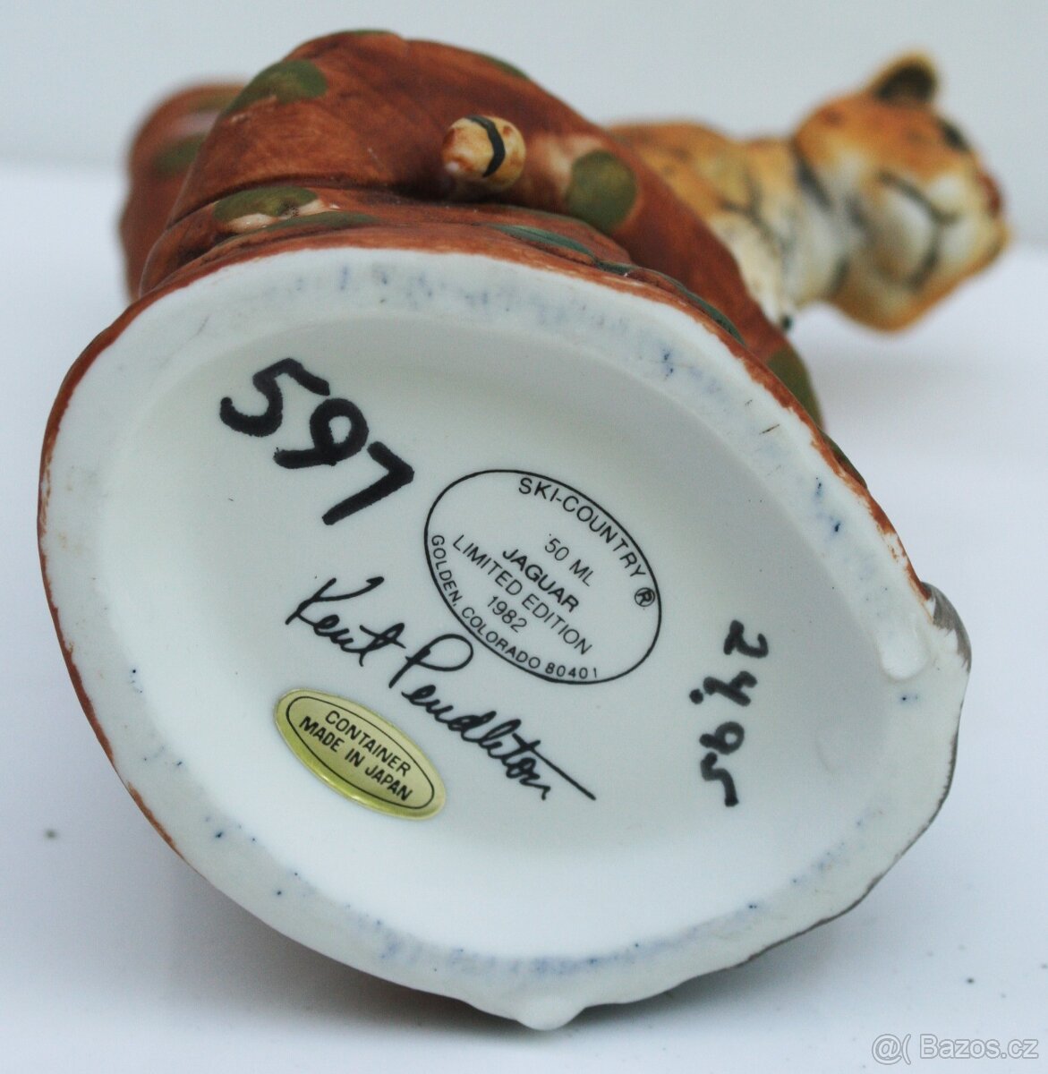 Porcelánová miniaturní karafa SKI COUNTRY Jaguar - 4