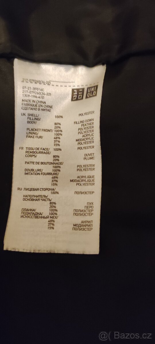 Uniqlo dámský péřový kabát vel. M - 4