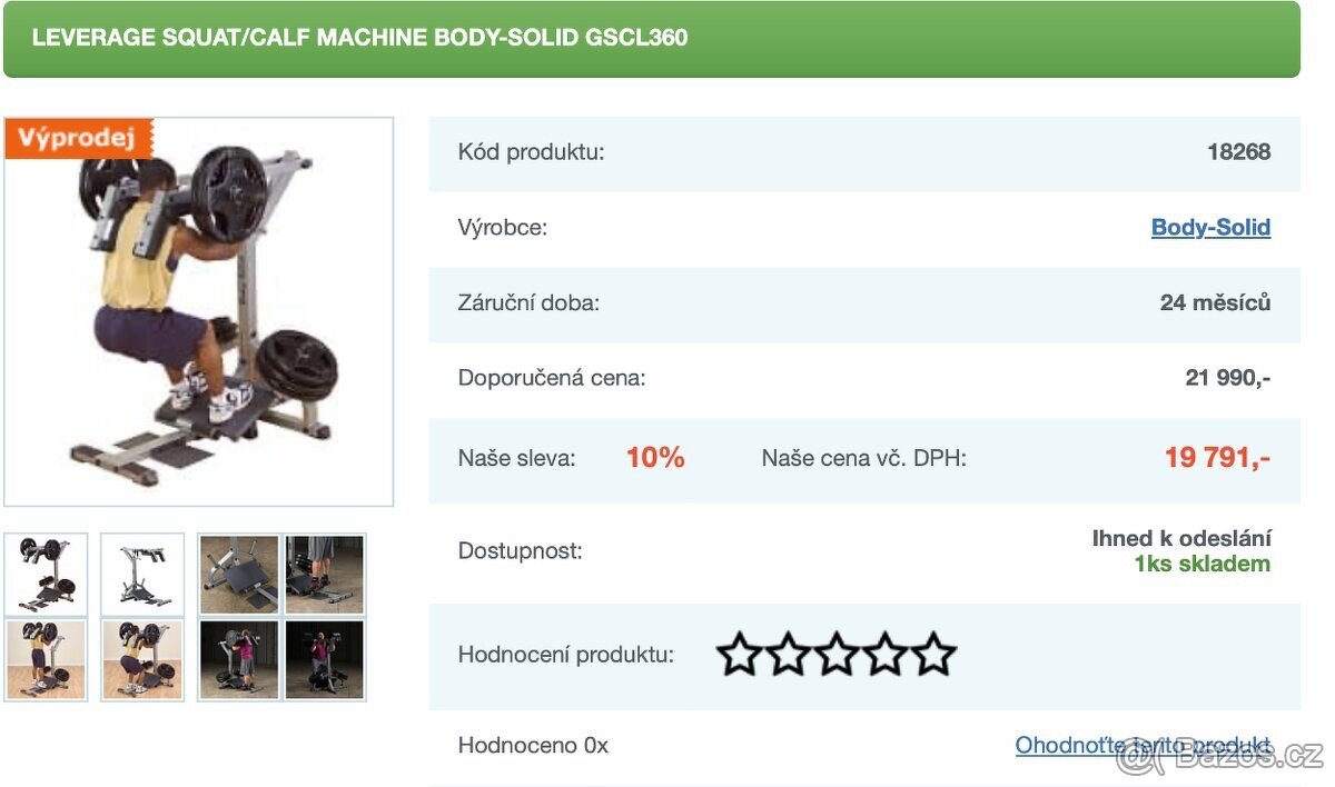 LEVERAGE SQUAT CALF MACHINE BODY-SOLID - 4