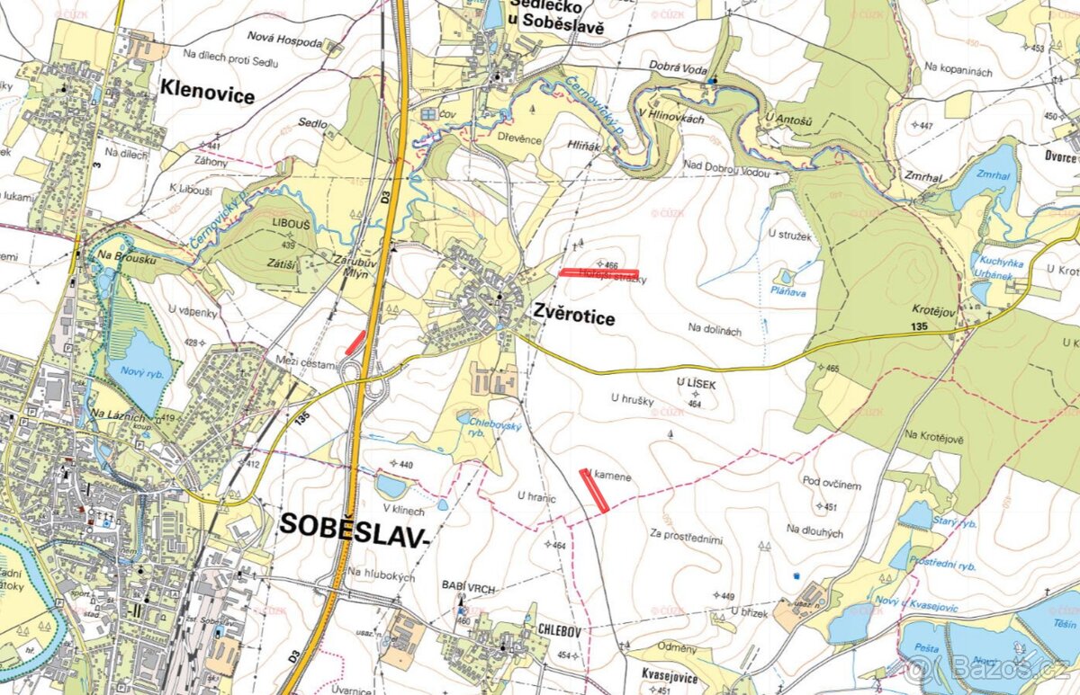 Zemědělská půda, prodej, Zvěrotice, Tábor - 4