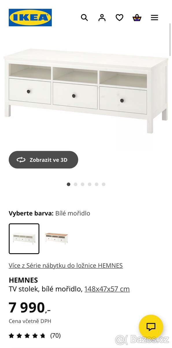 Tv stolek Ikea HEMNES - 4