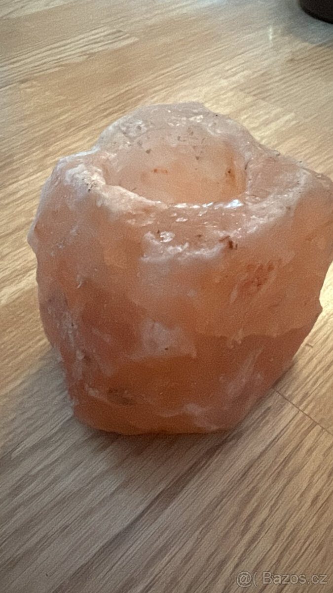 Solný svícen z krystalu soli, sůl - 4