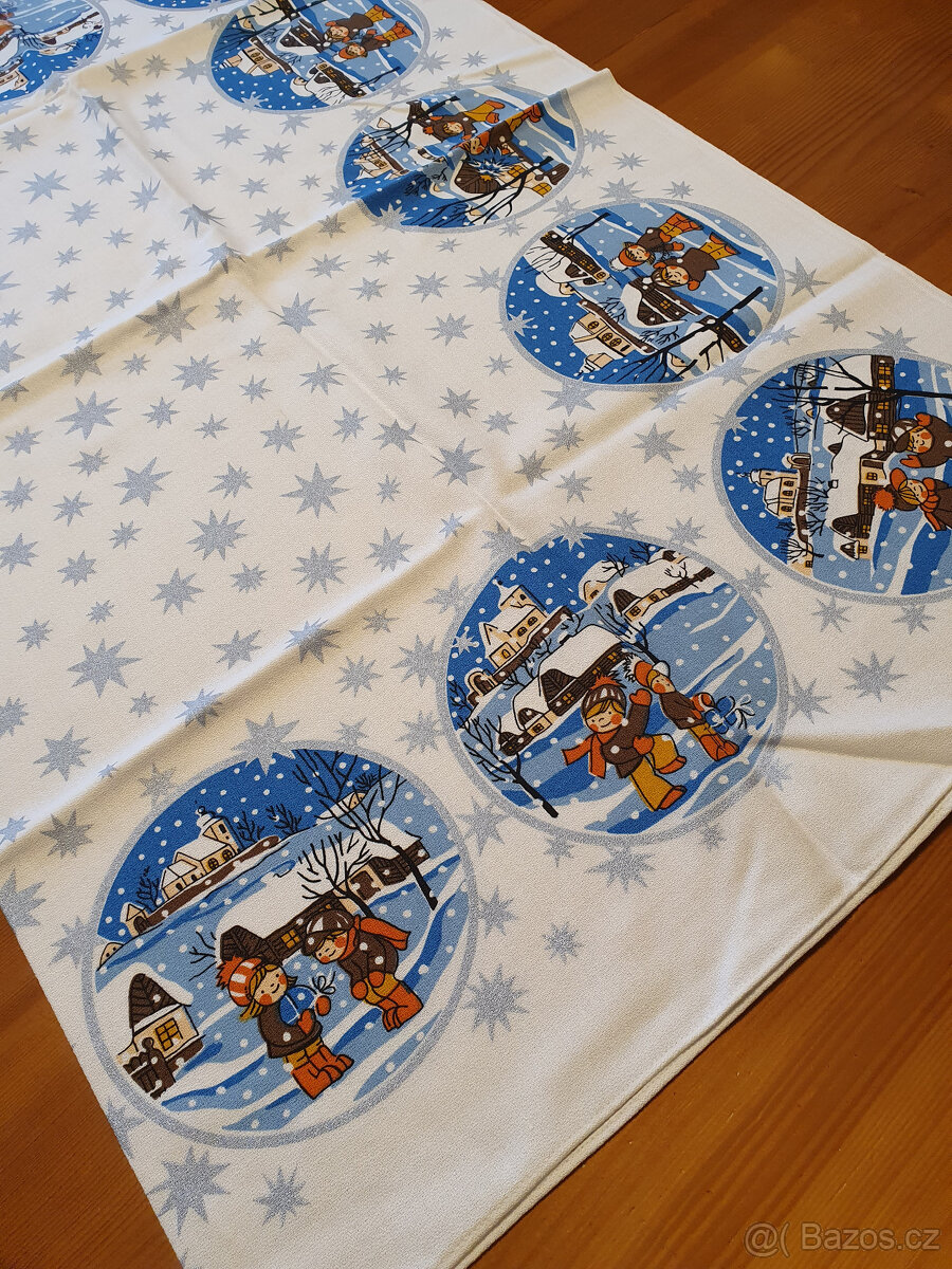Staré retro vánoční ubrusy a prostírání - 4