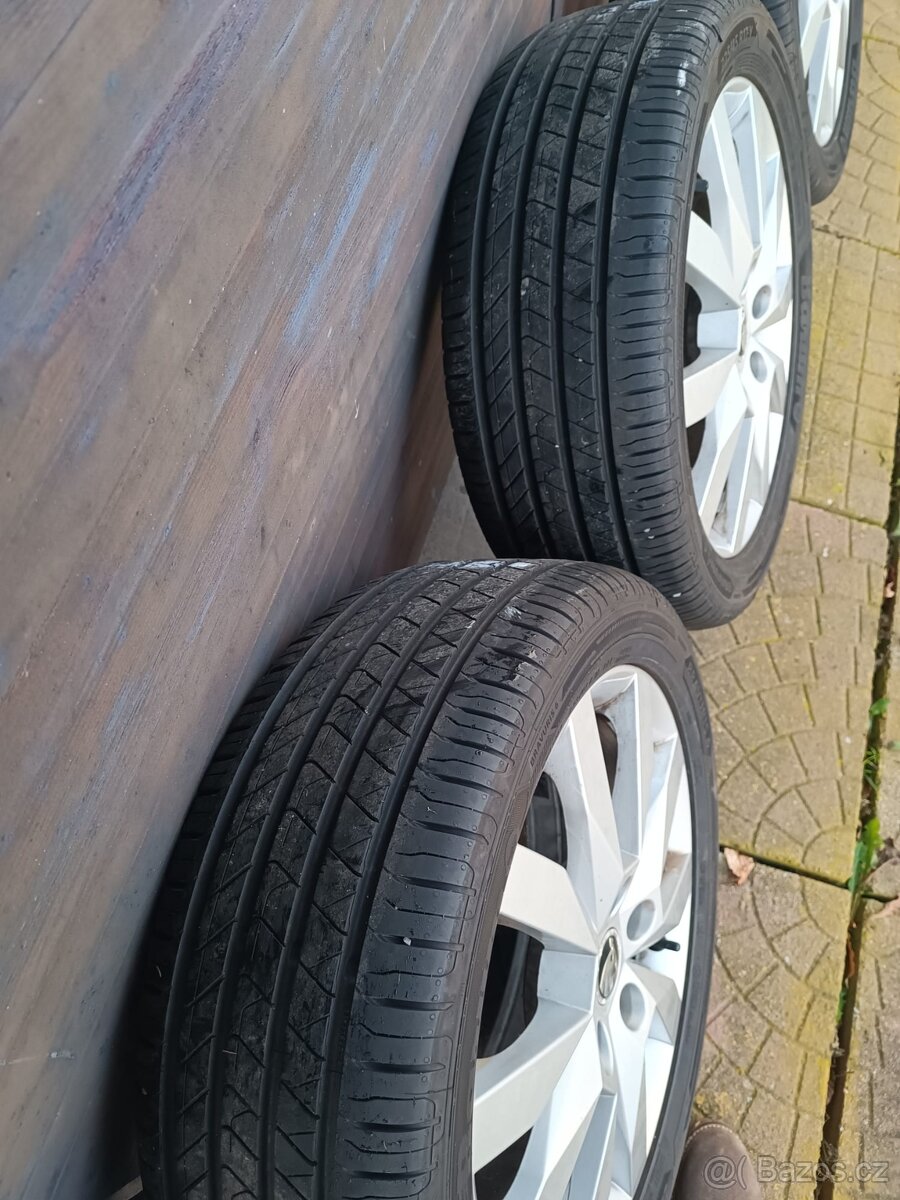 Umoriginální ALU sadu Škoda kol Crystal + nove pneu Bar - 4