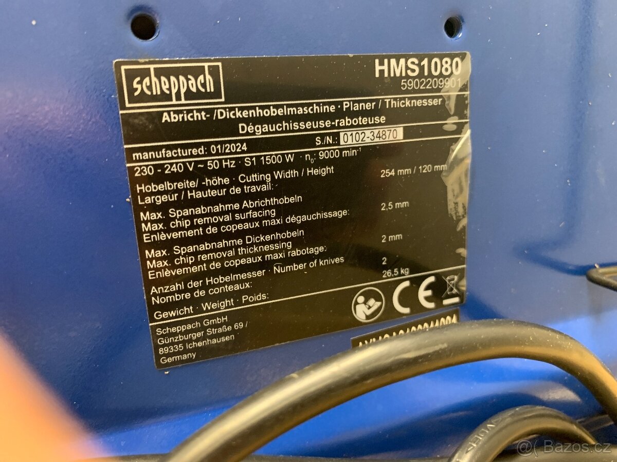 Scheppach HMS 1080 - protahovačka/hoblovka - 4