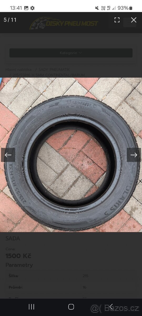 215/55R16 5MM CONTINENTAL/BARUM 2018 - 4