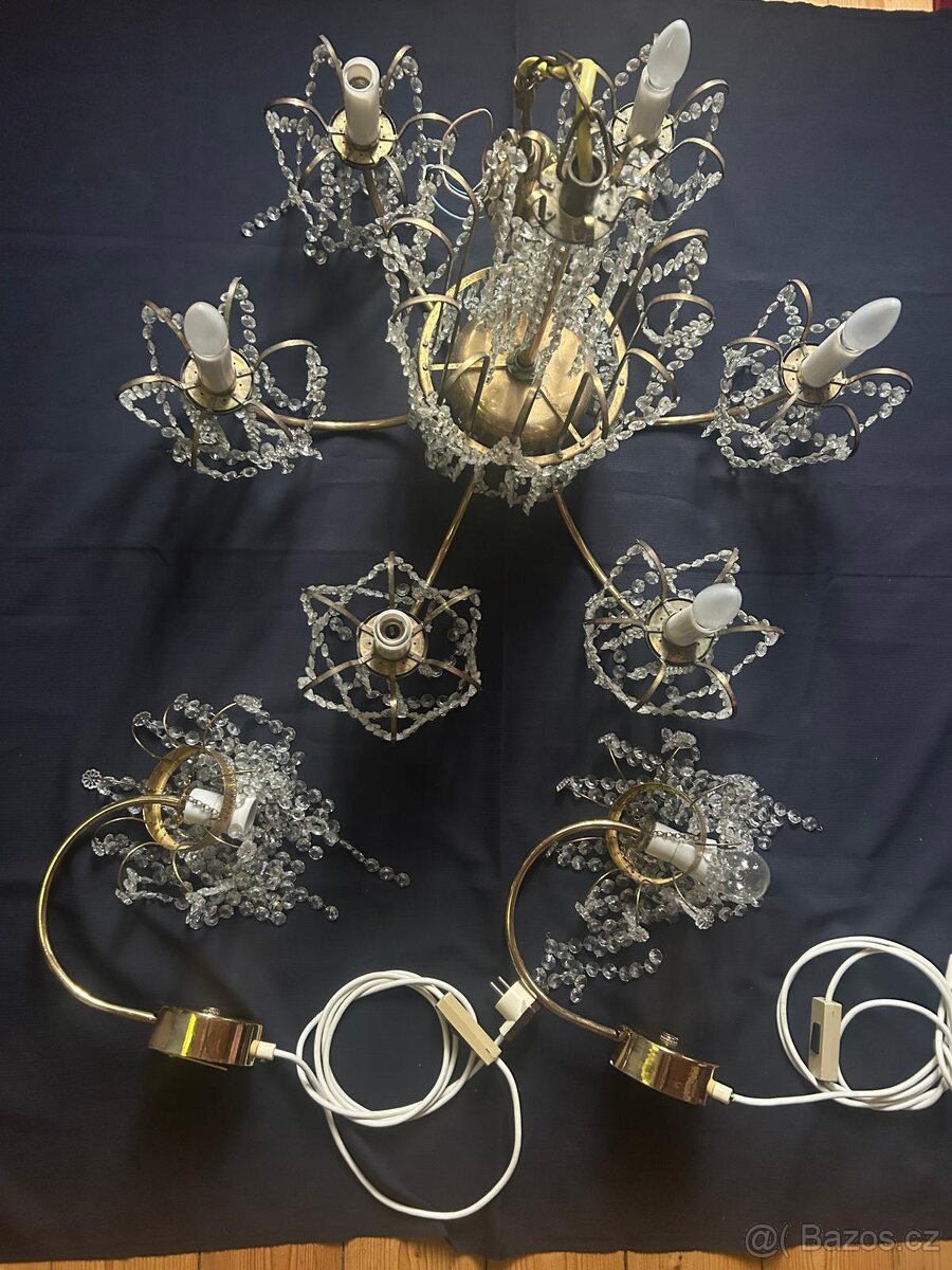 Starý lustr a lampičky - 4