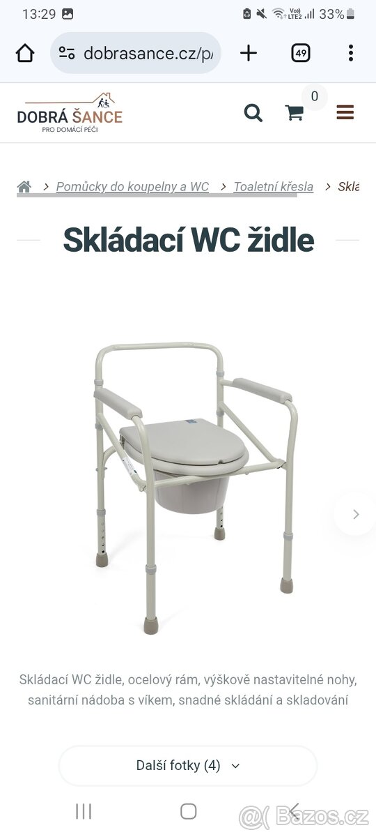 WC k posteli, zdr. pomucka - 4