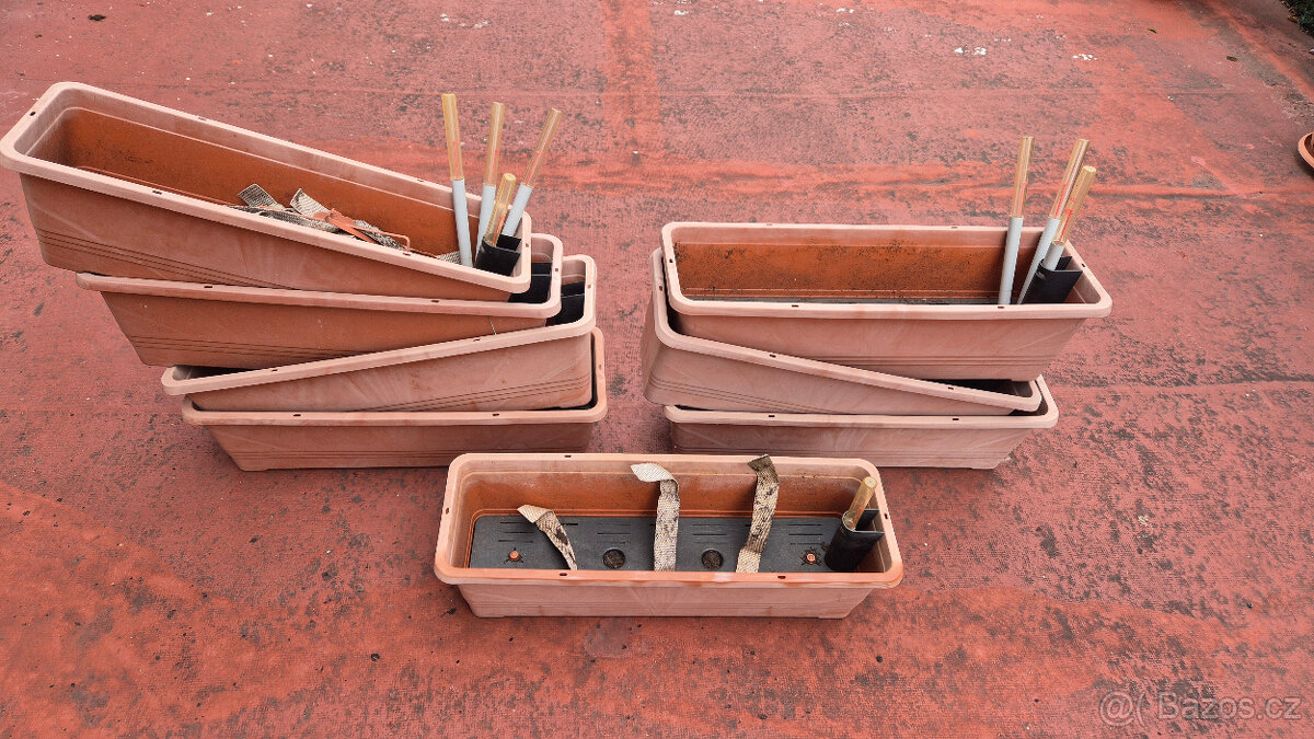 zavlažovací truhlíky, šířka 60 cm, 10 ks - 4