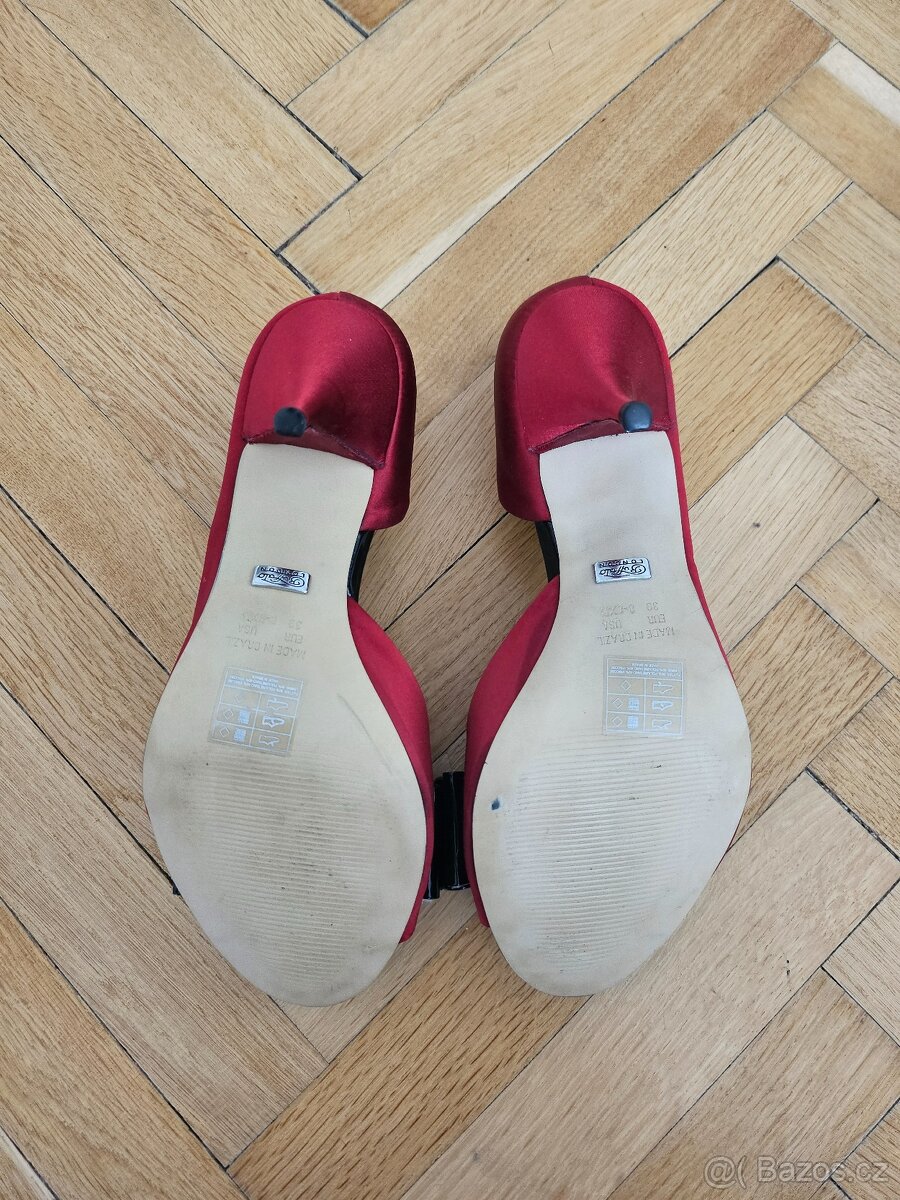 Saténové lodičky vel.39 - 4