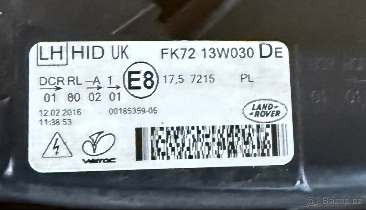 Pravý & Levý přední xenon, Land Rover Discovery Sport