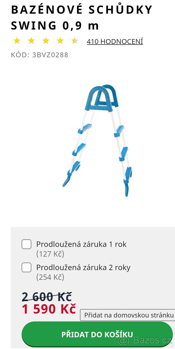 Bazénové schůdky Swing NOVÉ - 4