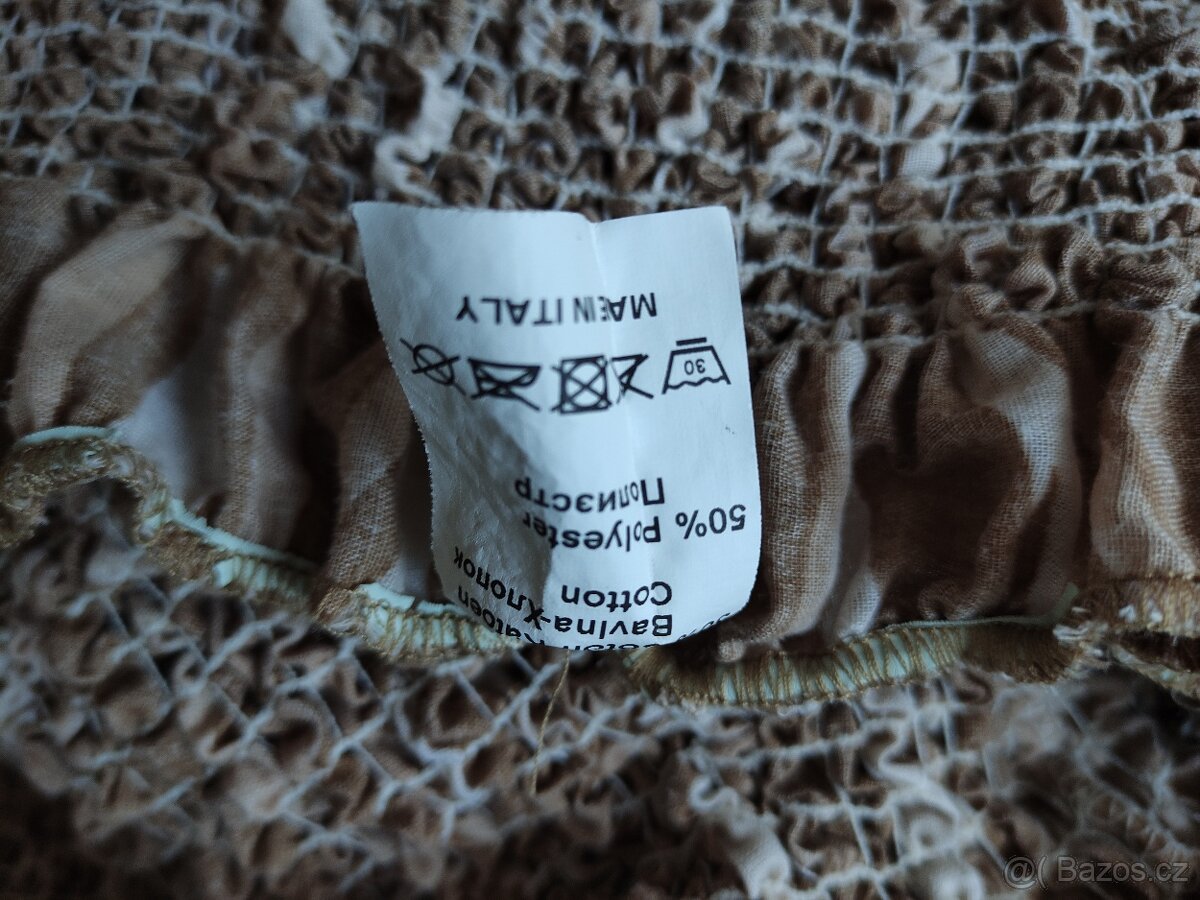 Bielastické potahy UNIVERSO žíhané hnědé - 4