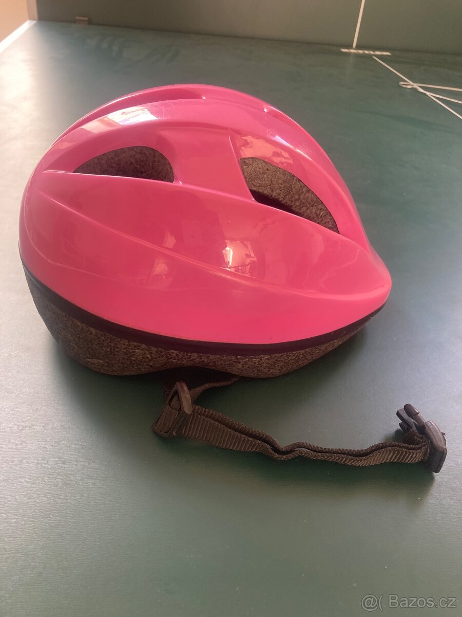 Dětská růžová cyklistická přilba - 4