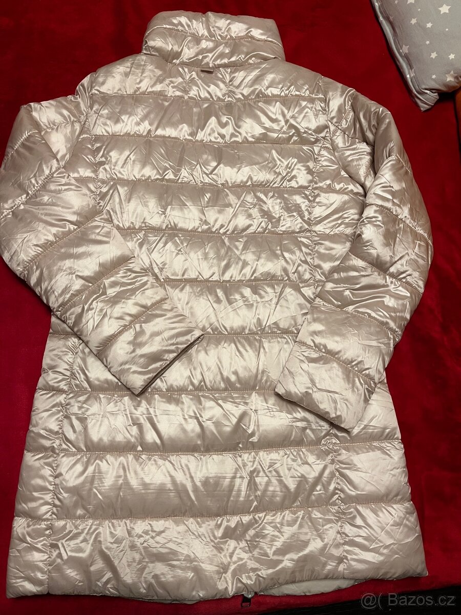 Béžový prošívaný kabát Mango, vel. S - 4