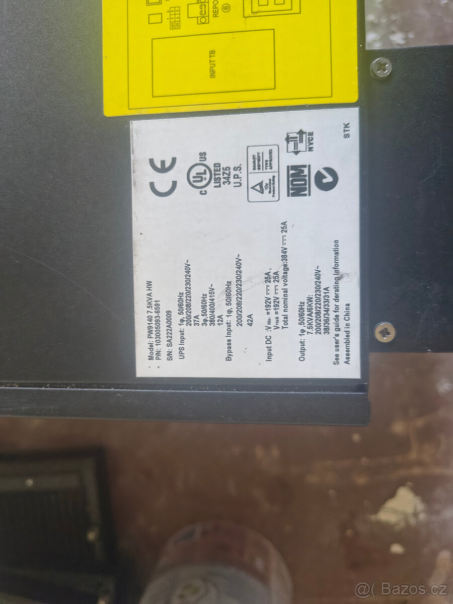 Prodám UPS Eaton Powerware PW9140 7,5kva - 4